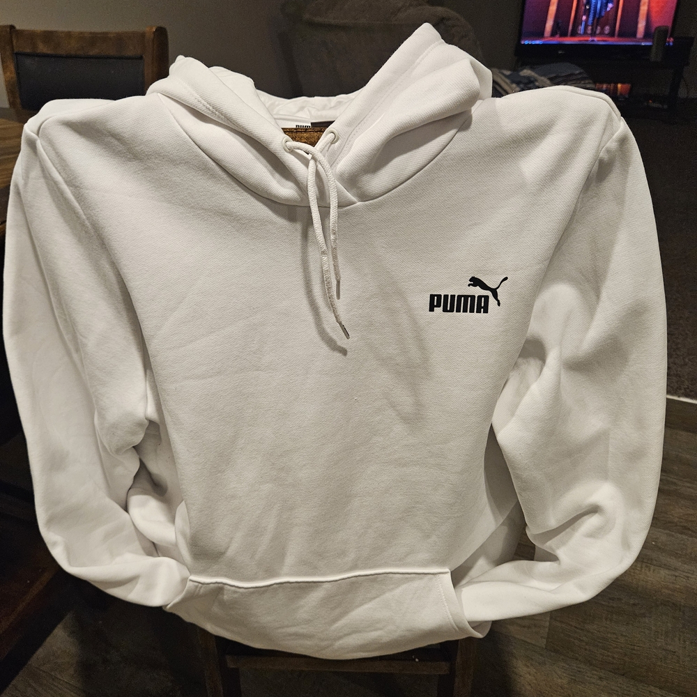 PUMA Men's Classic White Hoodie